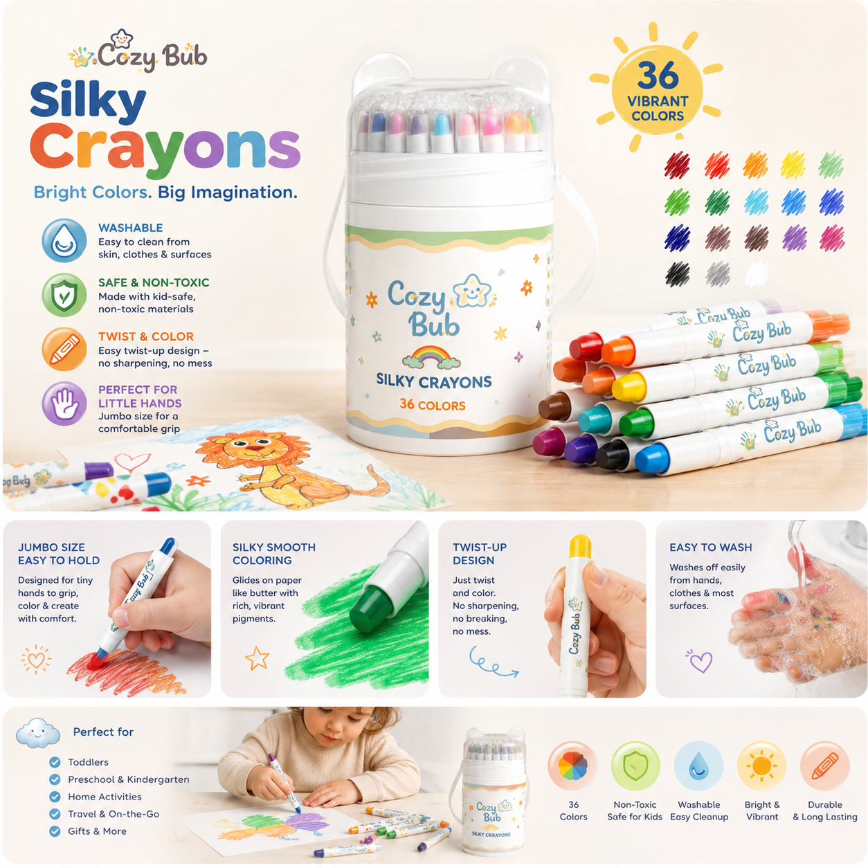 Washable Twist Crayons