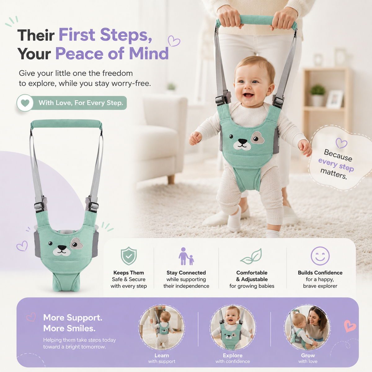 LittleSteps™ Baby Walking Harness & Traction Support