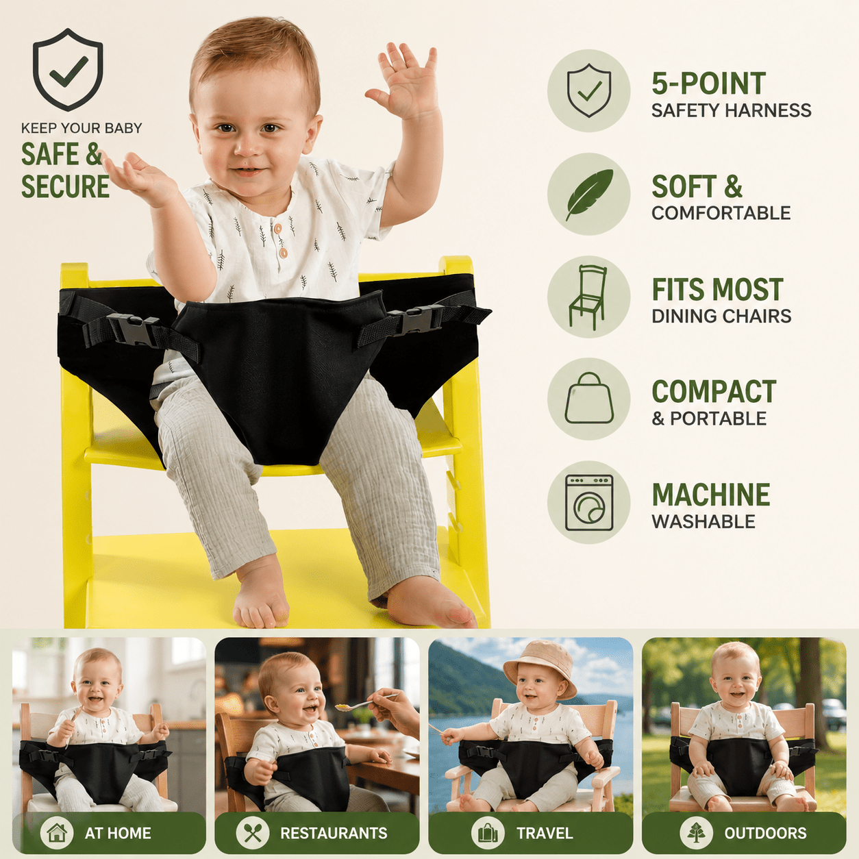 Adjustable Portable High Chair